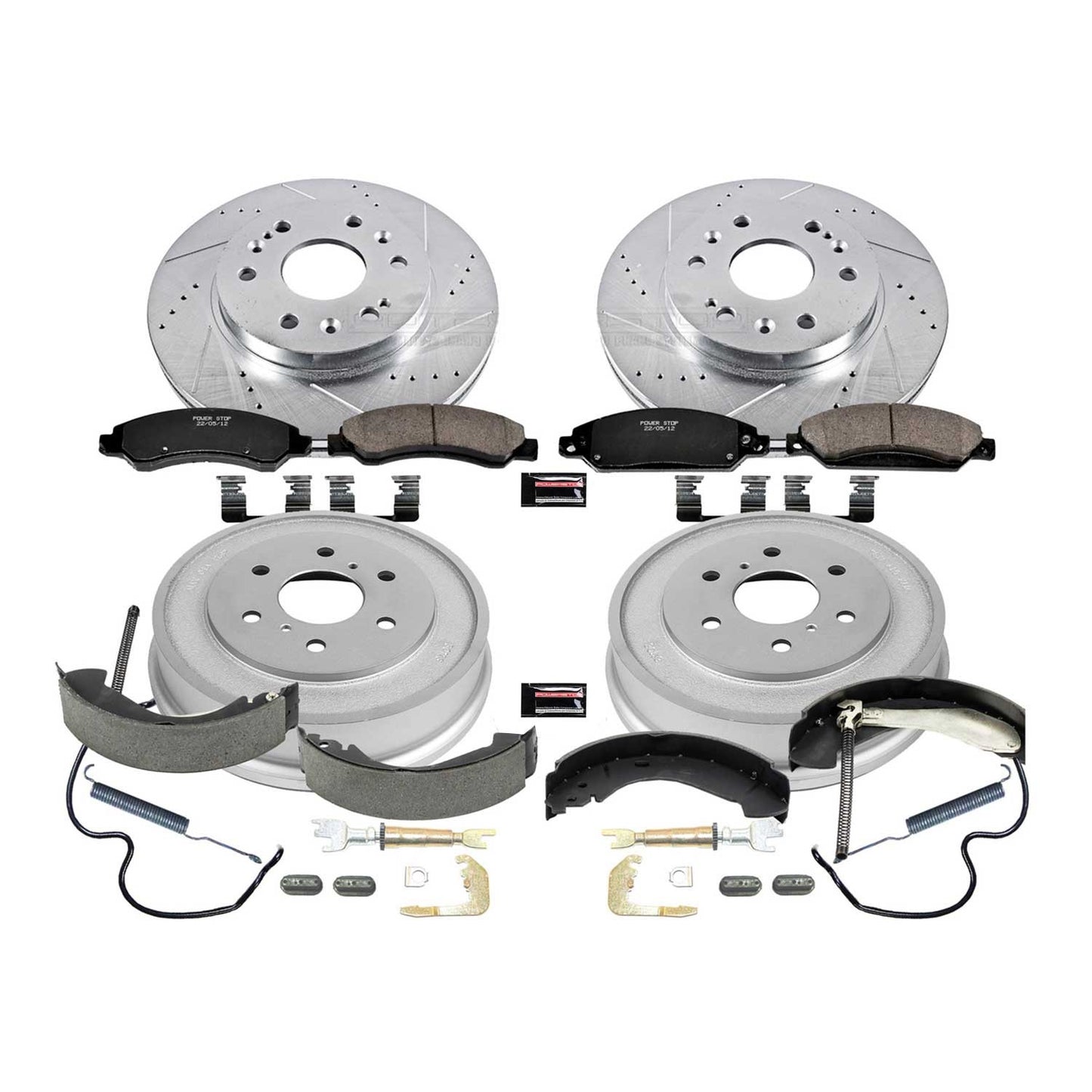 PowerStop Power Stop 05-06 Chevrolet Silverado 1500 Front & Rear Z23 Evolution Sport Brake Kit K15237DK