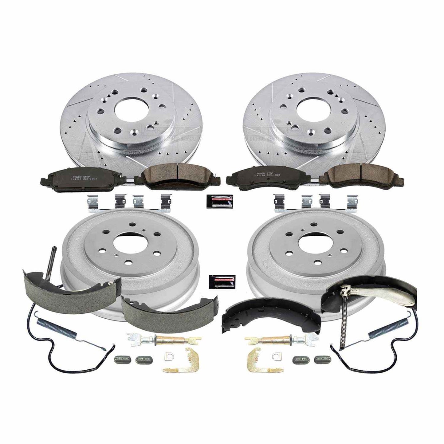PowerStop Power Stop 07-08 Chevrolet Silverado 1500 Front & Rear Z23 Evolution Sport Brake Kit K15238DK