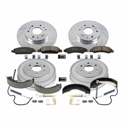 PowerStop Power Stop 07-08 Chevrolet Silverado 1500 Front & Rear Z23 Evolution Sport Brake Kit K15238DK