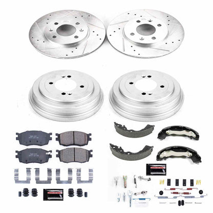 PowerStop Power Stop 06-11 Hyundai Accent Front & Rear Z23 Evolution Sport Brake Kit K15240DK