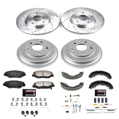 PowerStop Power Stop 13-15 Honda Civic Front & Rear Z36 Truck & Tow Brake Kit K15243DK-36