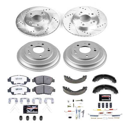 PowerStop Power Stop 13-15 Honda Civic Front & Rear Z26 Street Warrior Brake Kit K15244DK-26