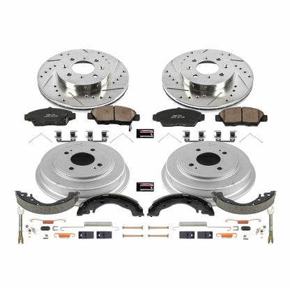 PowerStop Power Stop 09-12 Honda Fit Front & Rear Z23 Evolution Sport Brake Kit K15245DK