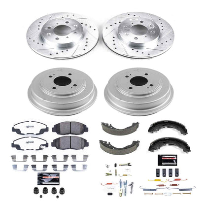 PowerStop Power Stop 10-14 Honda Insight Front & Rear Z26 Street Warrior Brake Kit K15247DK-26