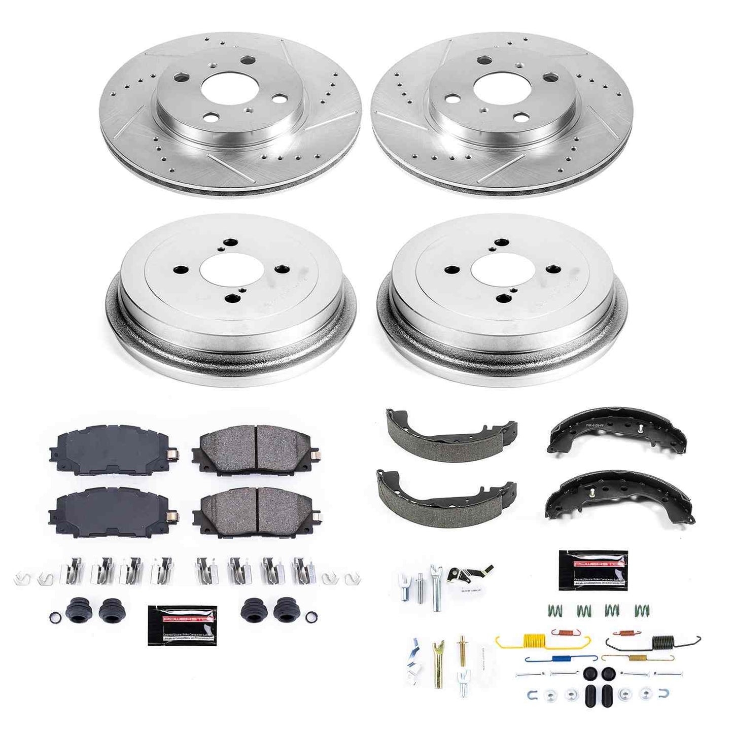 PowerStop Power Stop 07-15 Toyota Yaris Front & Rear Z23 Evolution Sport Brake Kit K15249DK