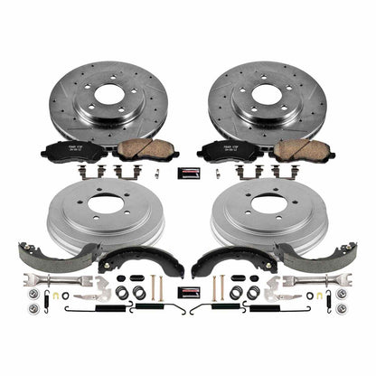 PowerStop Power Stop 07-12 Dodge Caliber Front & Rear Z23 Evolution Sport Brake Kit K15251DK