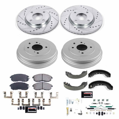 PowerStop Power Stop 10-14 Nissan Cube Front & Rear Z23 Evolution Sport Brake Kit K15252DK