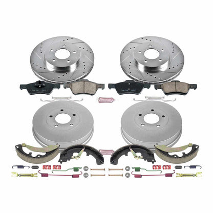 PowerStop Power Stop 10-12 Ford Escape Front & Rear Z23 Evolution Sport Brake Kit K15258DK