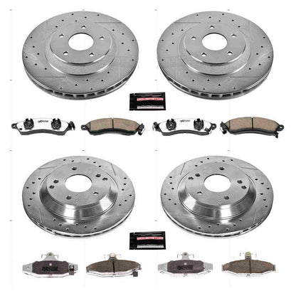 PowerStop Power Stop 88-96 Chevrolet Corvette Front & Rear Z26 Street Warrior Brake Kit K1528-26