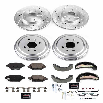 PowerStop Power Stop 16-18 Chevrolet Spark Front & Rear Z23 Evolution Sport Brake Kit K15426DK