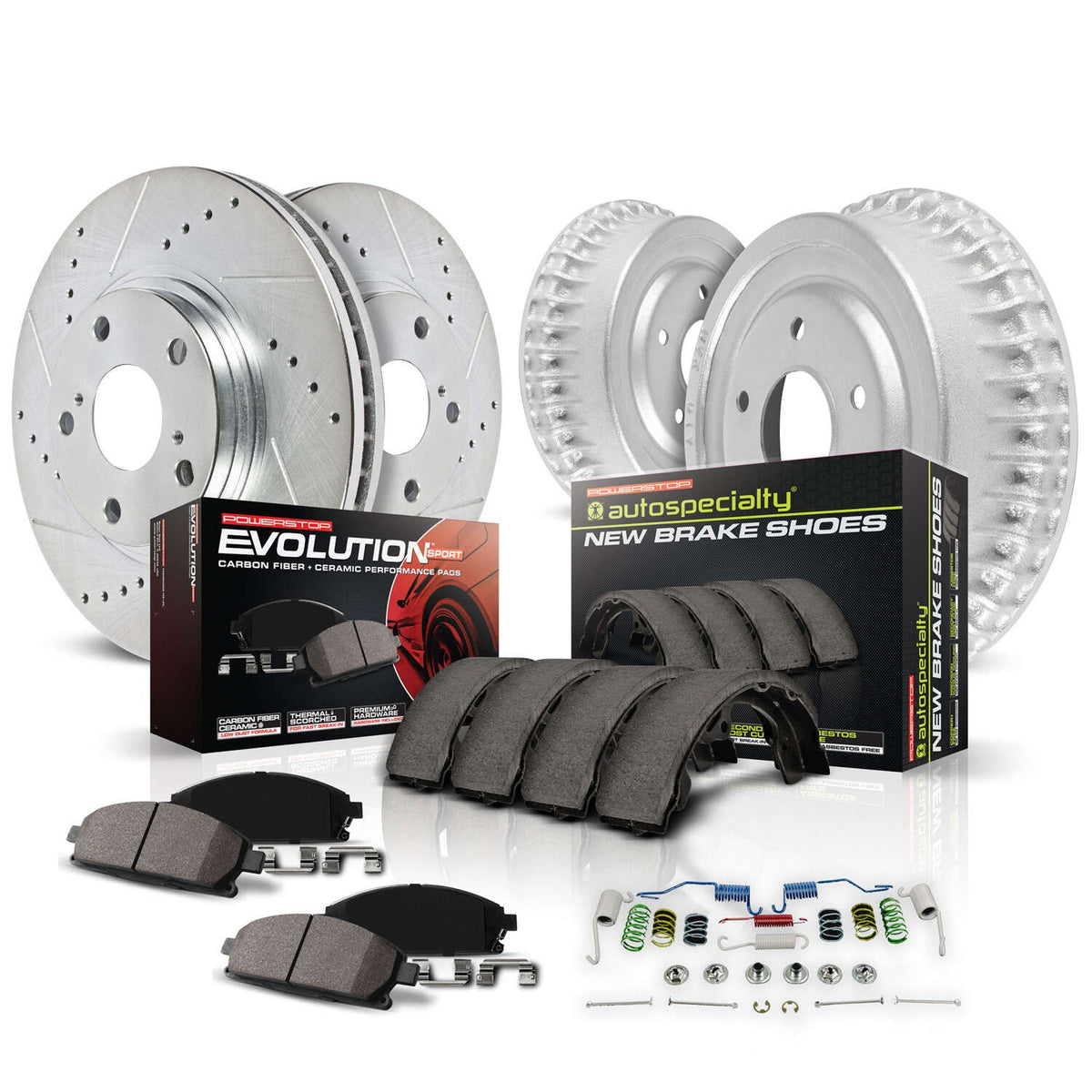 Power Stop 87-89 Ford F-150 Front & Rear Z23 Evolution Sport Brake Kit K15456DK