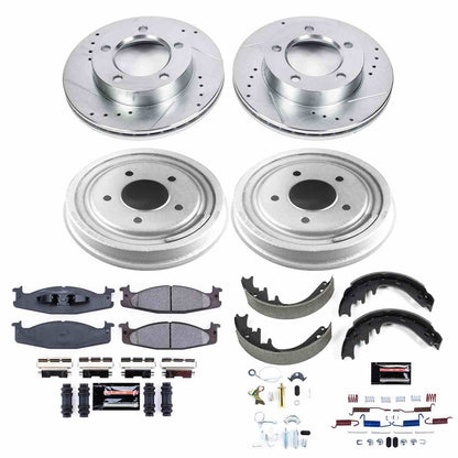 Power Stop 94-96 Ford Bronco Front & Rear Z23 Evolution Sport Brake Kit K15461DK
