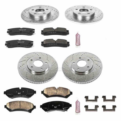 PowerStop Power Stop 98-02 Cadillac Seville Front & Rear Z23 Evolution Sport Brake Kit K1550