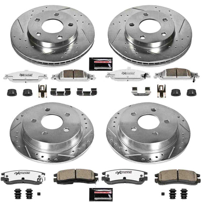 PowerStop Power Stop 99-04 Oldsmobile Alero Front & Rear Z26 Street Warrior Brake Kit K1552-26