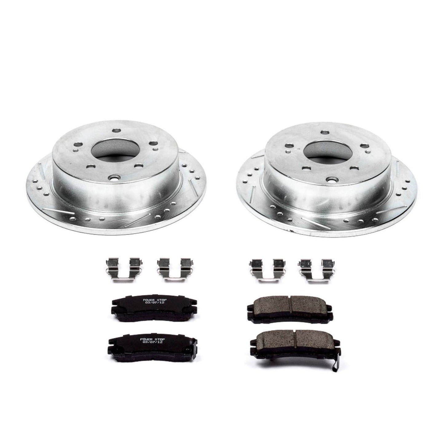 PowerStop Power Stop 06-12 Mitsubishi Eclipse Rear Z23 Evolution Sport Brake Kit K155