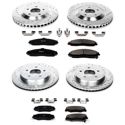 PowerStop Power Stop 2004 Cadillac XLR Front & Rear Z23 Evolution Sport Brake Kit K1560