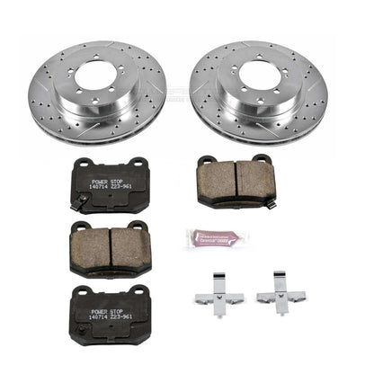 PowerStop Power Stop 03-06 Mitsubishi Lancer Rear Z23 Evolution Sport Brake Kit K156