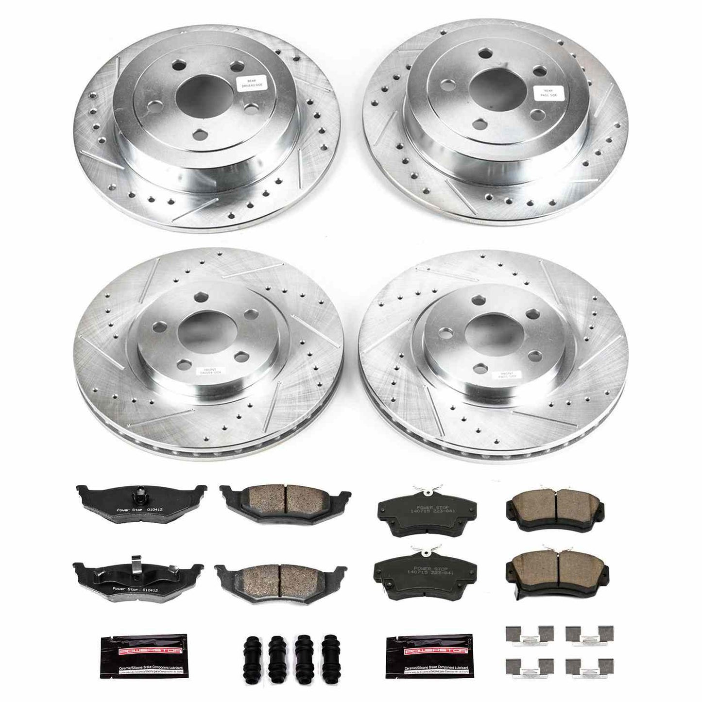 PowerStop Power Stop 01-03 Chrysler PT Cruiser Front & Rear Z23 Evolution Sport Brake Kit K1705