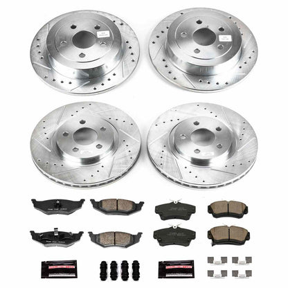 PowerStop Power Stop 01-03 Chrysler PT Cruiser Front & Rear Z23 Evolution Sport Brake Kit K1705