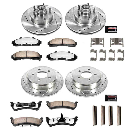 PowerStop Power Stop 95-01 Ford Explorer Front & Rear Z36 Truck & Tow Brake Kit K1855-36