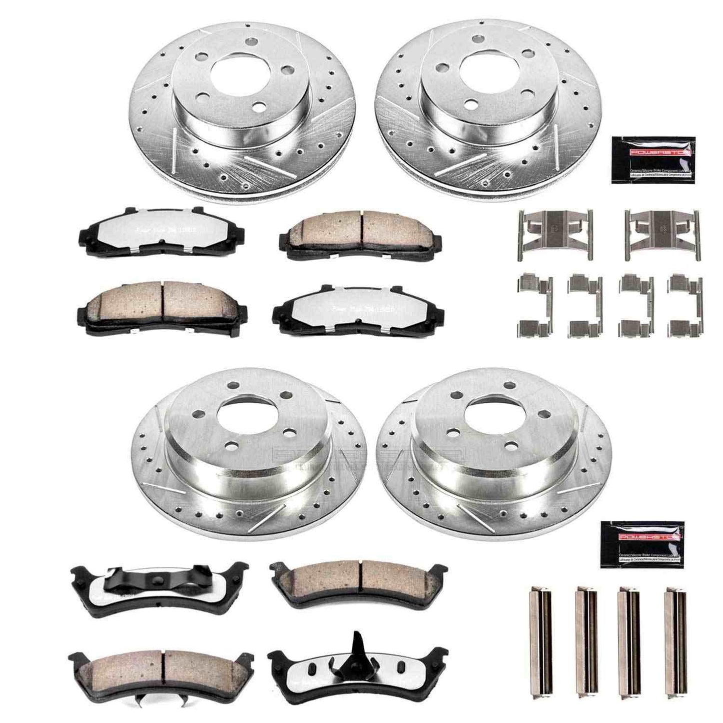 PowerStop Power Stop 95-01 Ford Explorer Front & Rear Z36 Truck & Tow Brake Kit K1861-36