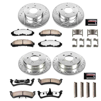 PowerStop Power Stop 95-01 Ford Explorer Front & Rear Z36 Truck & Tow Brake Kit K1861-36