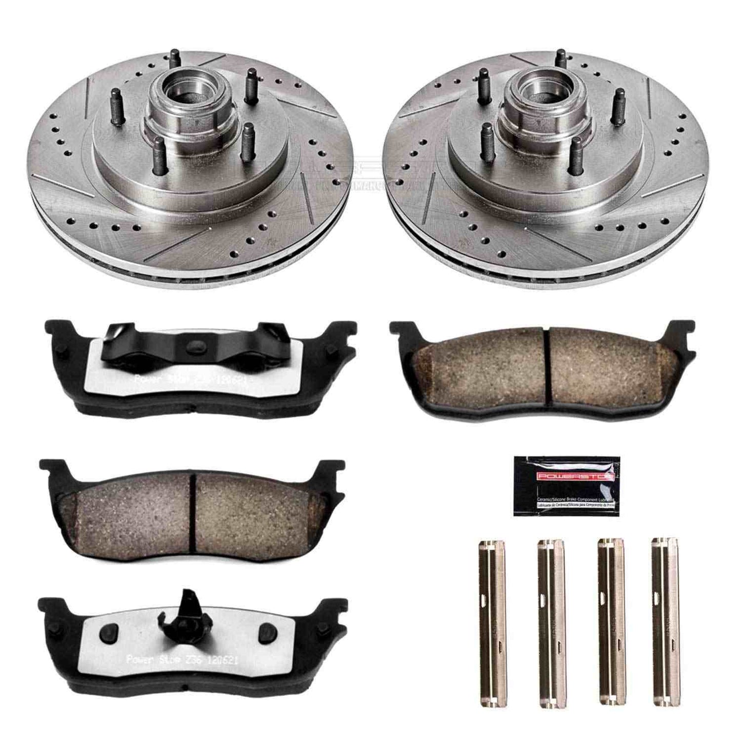 PowerStop Power Stop 97-00 Ford F-150 Front Z36 Truck & Tow Brake Kit K1865-36