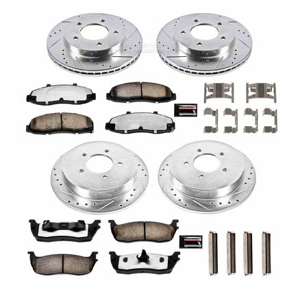 PowerStop Power Stop 99-00 Ford F-150 Front & Rear Z36 Truck & Tow Brake Kit K1867-36