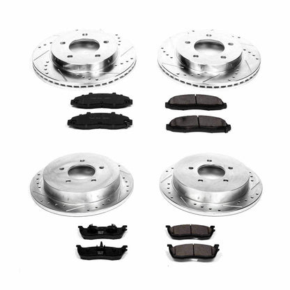 PowerStop Power Stop 99-00 Ford F-150 Front & Rear Z23 Evolution Sport Brake Kit K1867