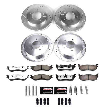 PowerStop Power Stop 97-00 Ford Expedition Front & Rear Z36 Truck & Tow Brake Kit K1870-36