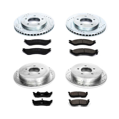 PowerStop Power Stop 97-00 Ford Expedition Front & Rear Z23 Evolution Sport Brake Kit K1870