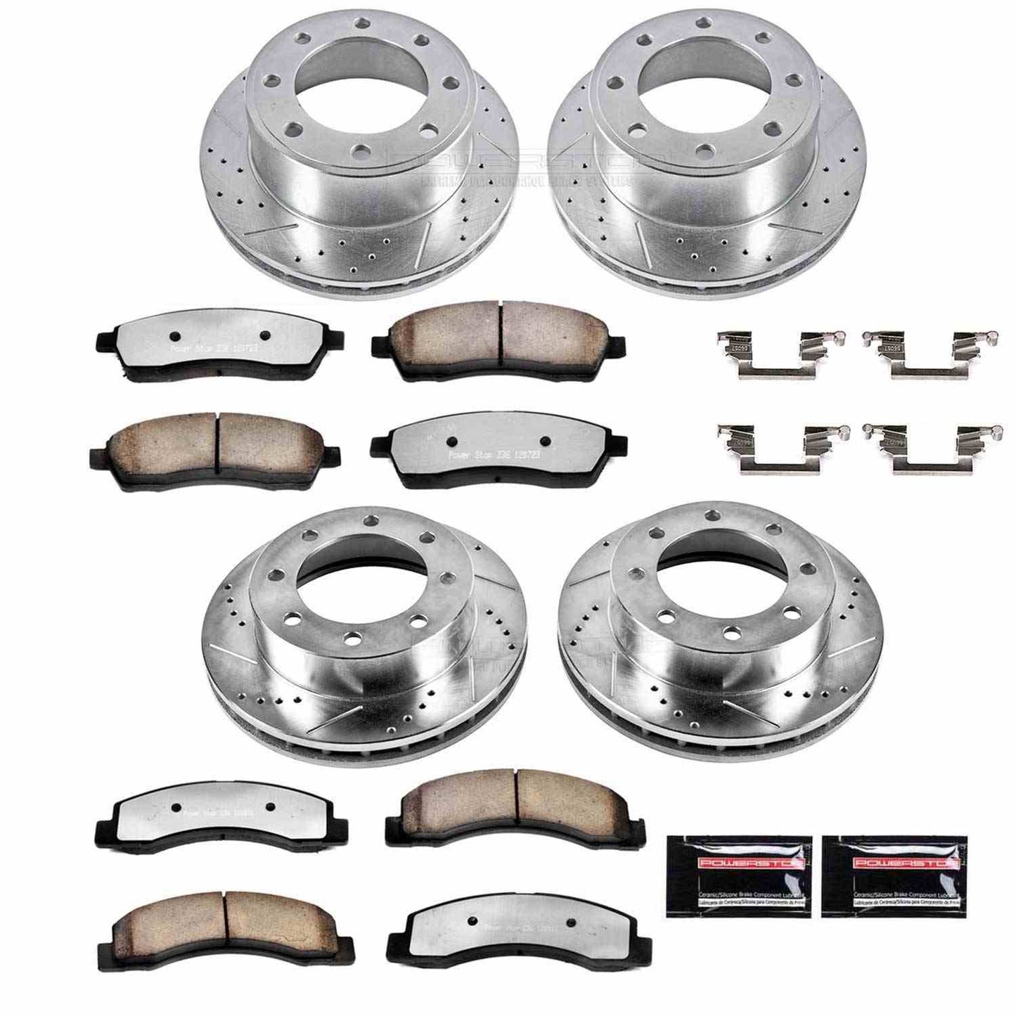PowerStop Power Stop 1999 Ford F-350 Super Duty Front & Rear Z36 Truck & Tow Brake Kit K1886-36