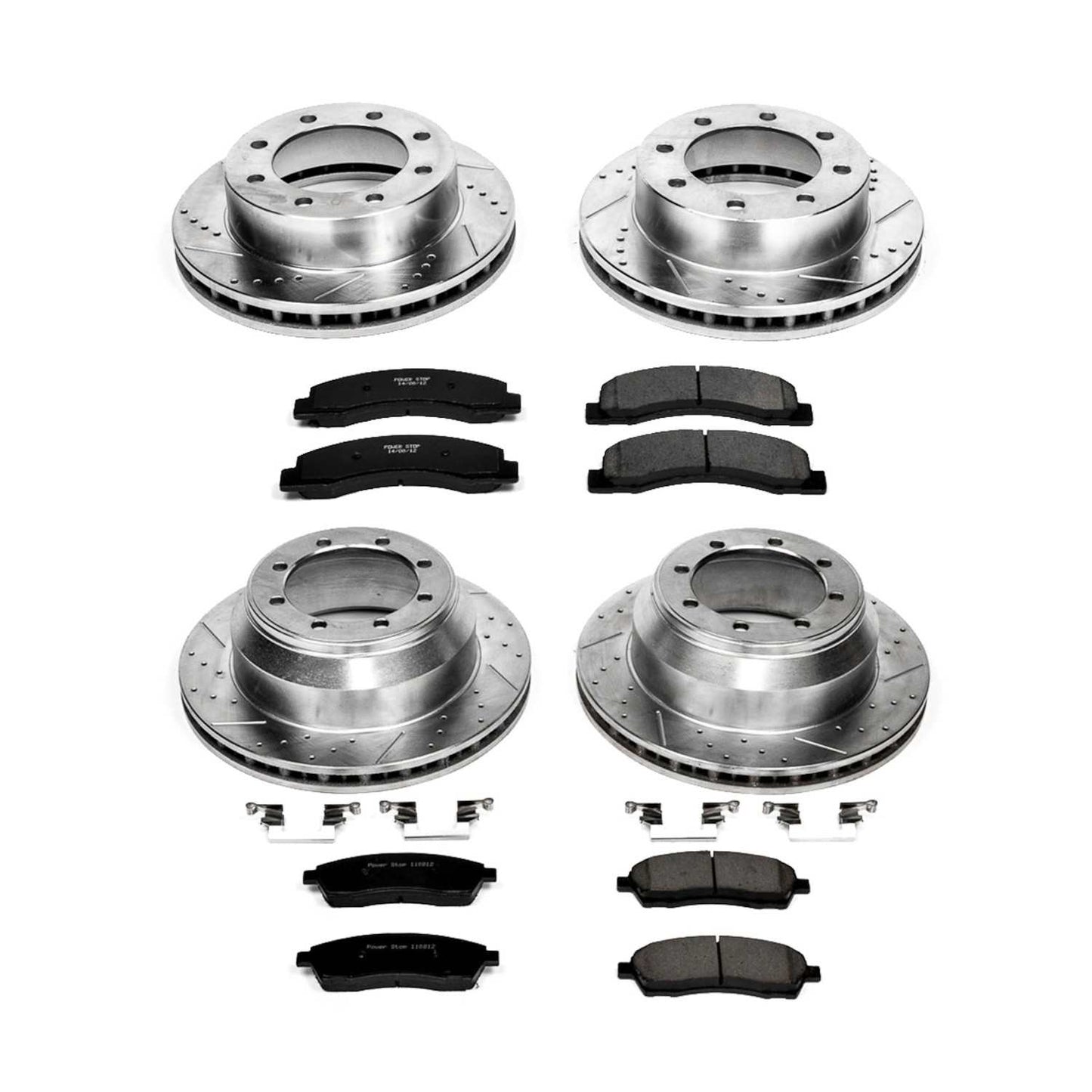 PowerStop Power Stop 1999 Ford F-350 Super Duty Front & Rear Z23 Evolution Sport Brake Kit K1886