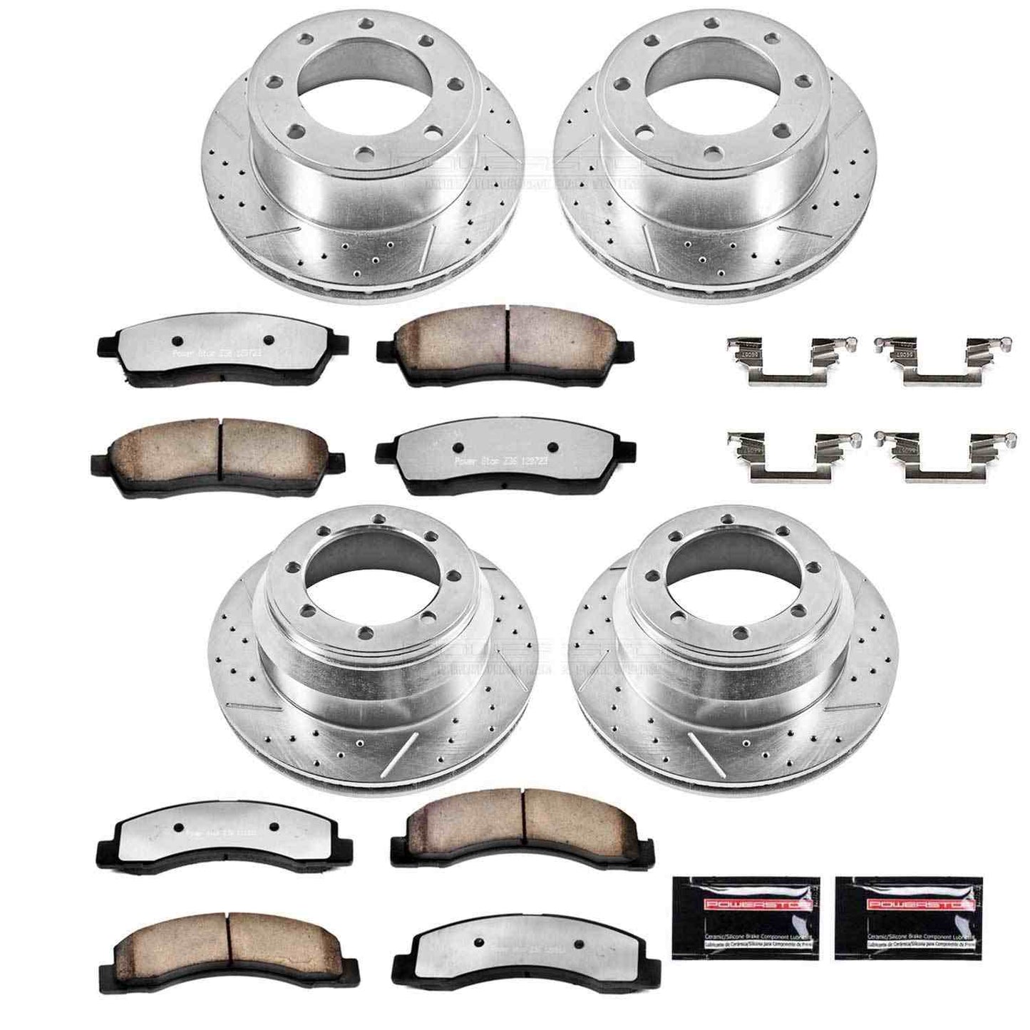 PowerStop Power Stop 1999 Ford F-250 Super Duty Front & Rear Z36 Truck & Tow Brake Kit K1887-36