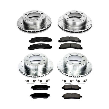 PowerStop Power Stop 1999 Ford F-250 Super Duty Front & Rear Z23 Evolution Sport Brake Kit K1887