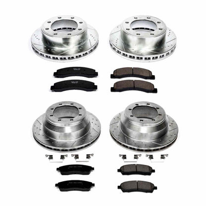 PowerStop Power Stop 99-04 Ford F-350 Super Duty Front & Rear Z23 Evolution Sport Brake Kit K1907