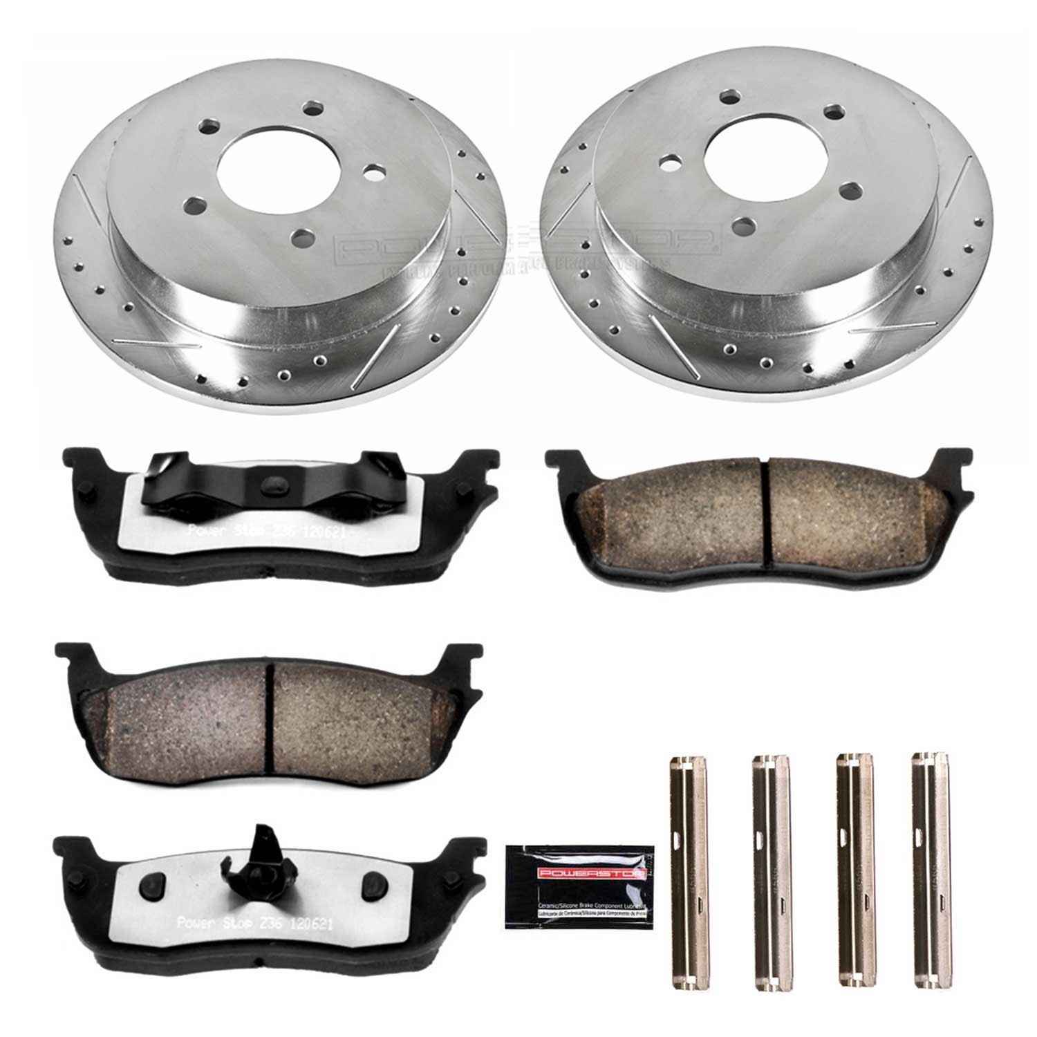 PowerStop Power Stop 00-02 Ford Expedition Rear Z36 Truck & Tow Brake Kit K1913-36
