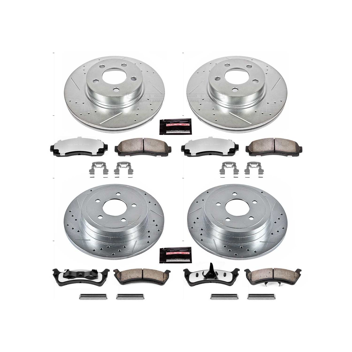 PowerStop Power Stop 2003 Ford Explorer Sport Front & Rear Z36 Truck & Tow Brake Kit K1924-36