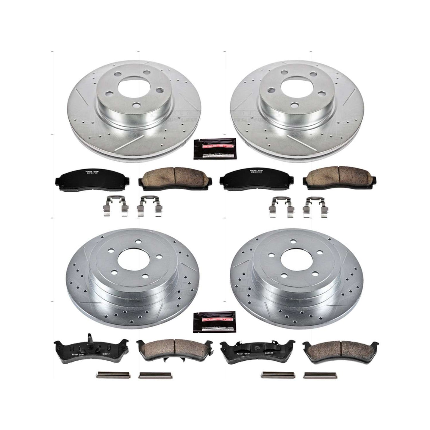 PowerStop Power Stop 2003 Ford Explorer Sport Front & Rear Z23 Evolution Sport Brake Kit K1924