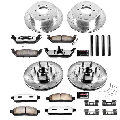 PowerStop Power Stop 04-08 Ford F-150 Front & Rear Z36 Truck & Tow Brake Kit K1940-36