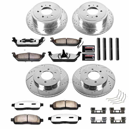 PowerStop Power Stop 04-08 Ford F-150 Front & Rear Z36 Truck & Tow Brake Kit K1944-36