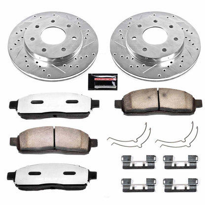 PowerStop Power Stop 04-08 Ford F-150 Front Z36 Truck & Tow Brake Kit K1946-36