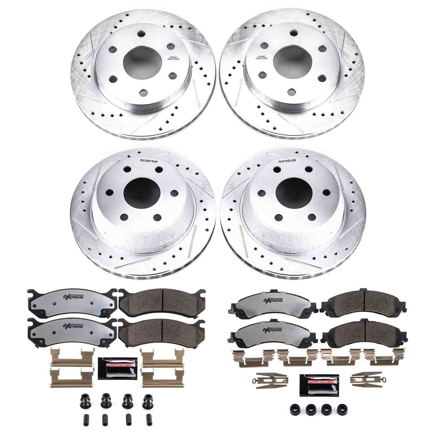 PowerStop Power Stop 02-06 Cadillac Escalade Front & Rear Z36 Truck & Tow Brake Kit K2015-36