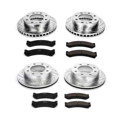 PowerStop Power Stop 01-03 Chevrolet Silverado 1500 HD Front & Rear Z23 Evolution Sport Brake Kit K2023
