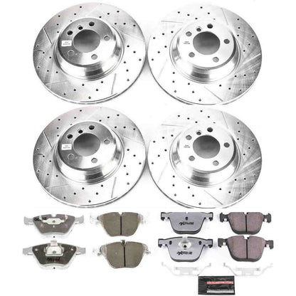 PowerStop Power Stop 02-05 BMW 745i Front & Rear Z26 Street Warrior Brake Kit K2056-26