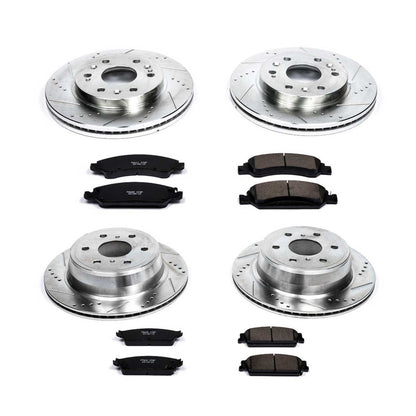 Power Stop 08-14 Cadillac Escalade Front & Rear Z23 Evolution Sport Brake Kit K2070