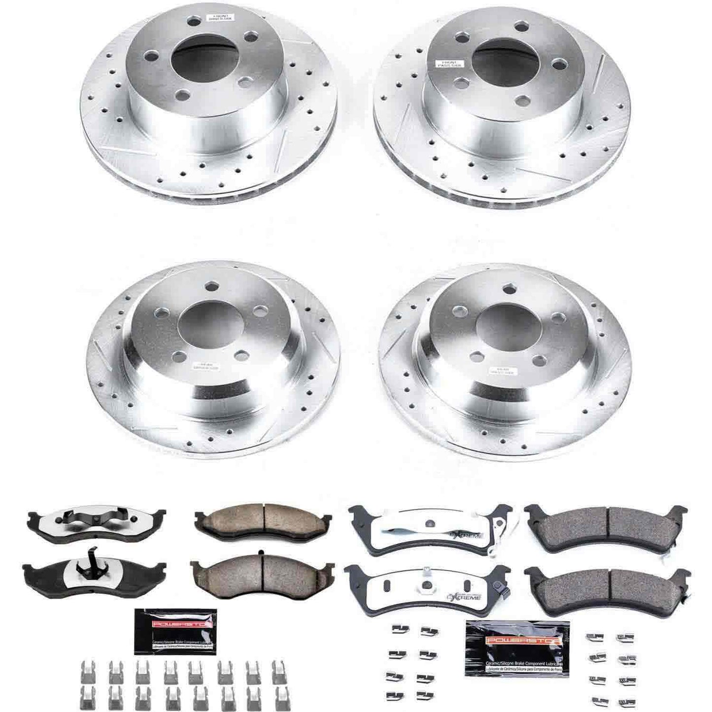 PowerStop Power Stop 93-98 Jeep Grand Cherokee Front & Rear Z36 Truck & Tow Brake Kit K2121-36