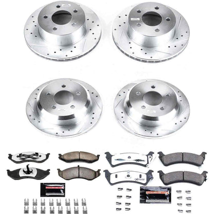 PowerStop Power Stop 93-98 Jeep Grand Cherokee Front & Rear Z36 Truck & Tow Brake Kit K2121-36