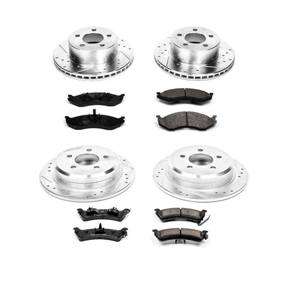 Power Stop 93-98 Jeep Grand Cherokee Front & Rear Z23 Evolution Sport Brake Kit K2121