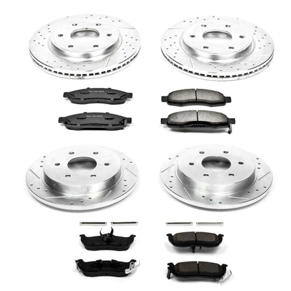 PowerStop Power Stop 05-07 Infiniti QX56 Front & Rear Z23 Evolution Sport Brake Kit K212